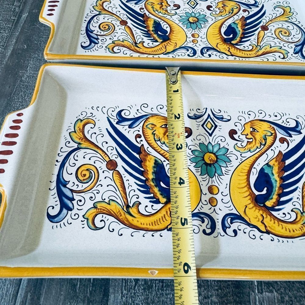 Ceramica Nova Deruta Raffaellesco 2-pc Serving Tray Platter Plates - Picture 2 of 3